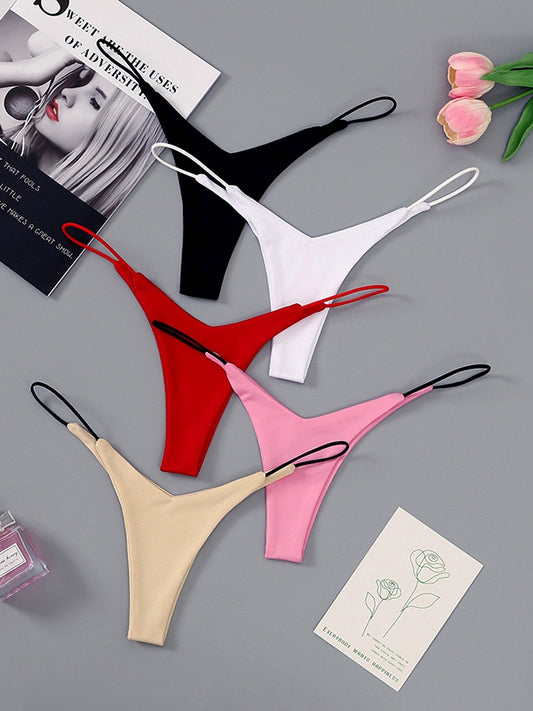 Einfarbiger T-Back-Slip