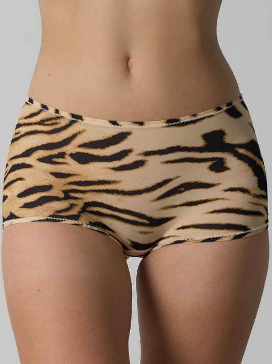 Tiger Stripes Print Boxer Briefs Panties