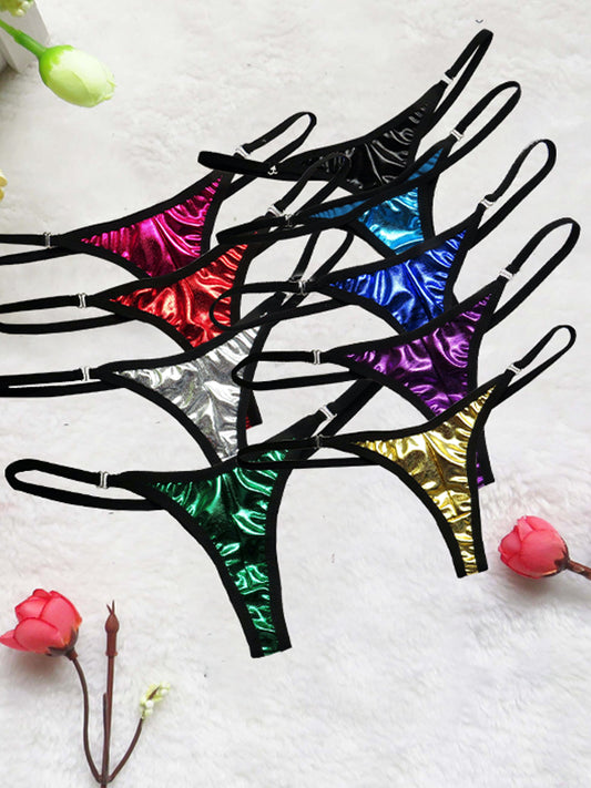 PU Glänzende T-String Höschen