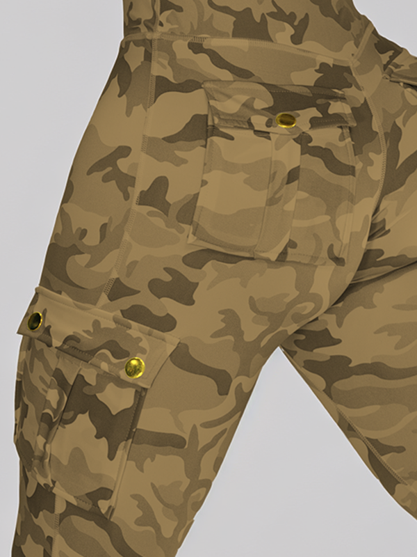 Camouflage Pocket Elastic Tight Leggings