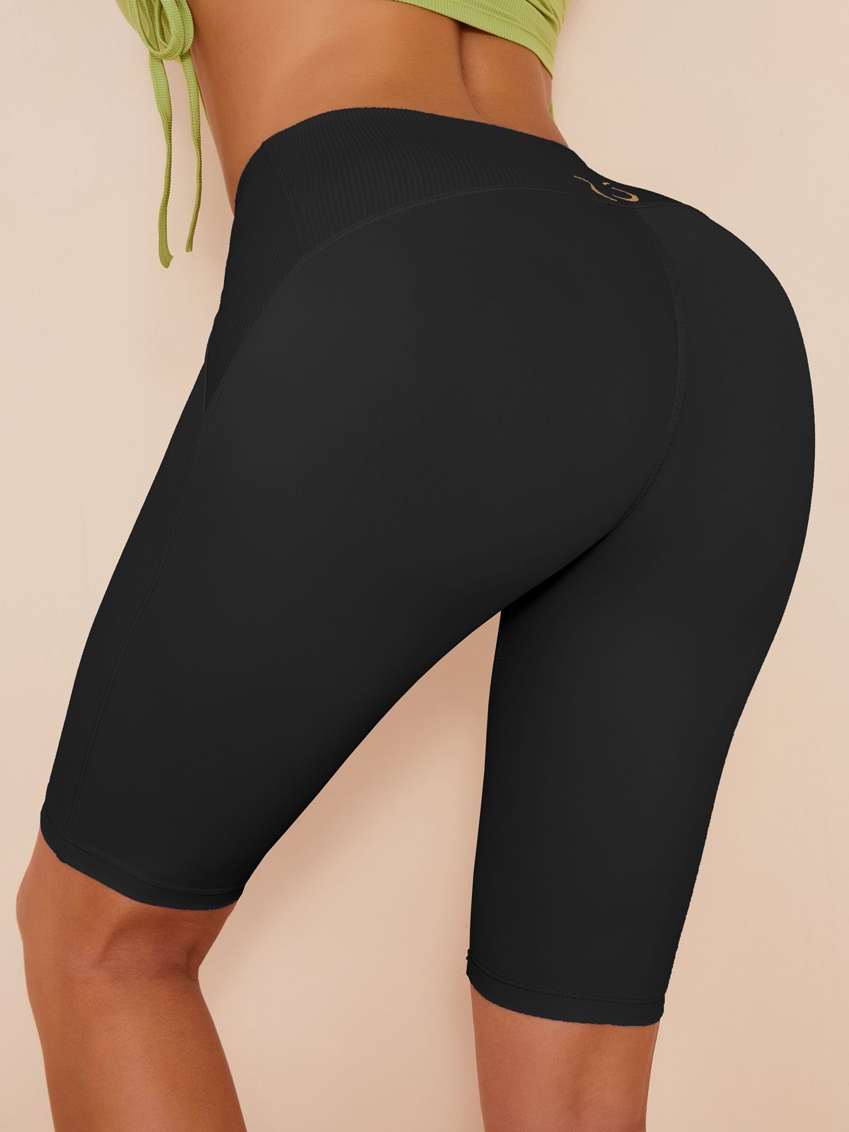 Pure White Hip-lift Spandex Gym Booty Shorts