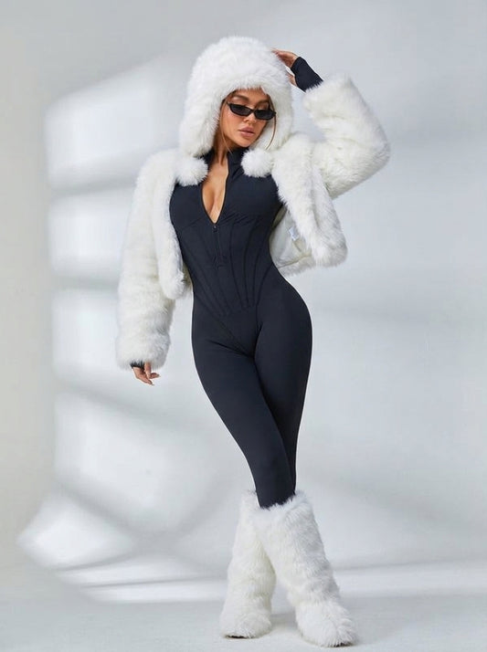 Corset Zipper Jumpsuit