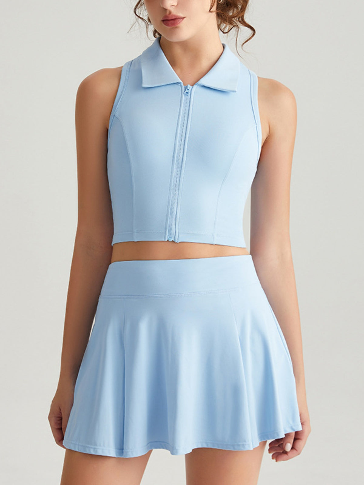 Zip-Up Polo Tennis Set