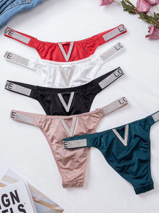 V Back Dazling Diamond Panties
