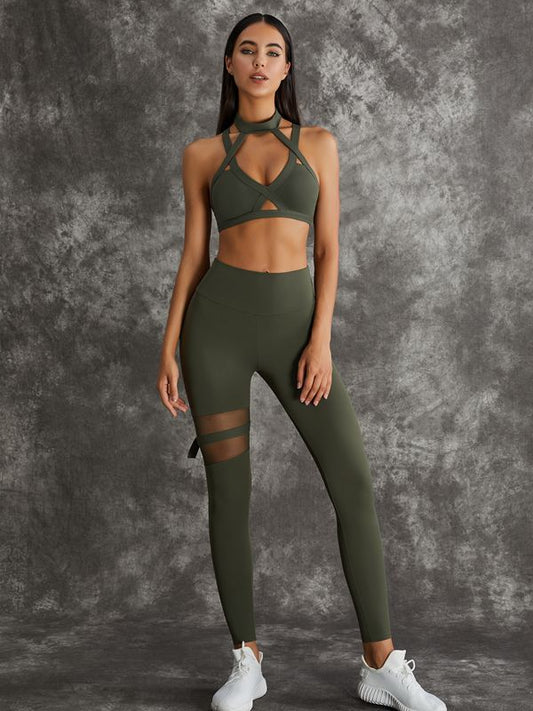 Unique Cut Out Pocket Mesh Scrunch Bum Sportswear