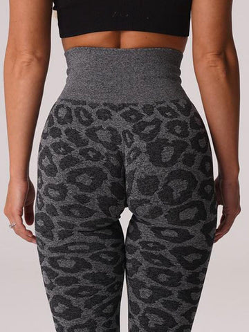Leopard Print Scrunch Bum Seamless Leggings
