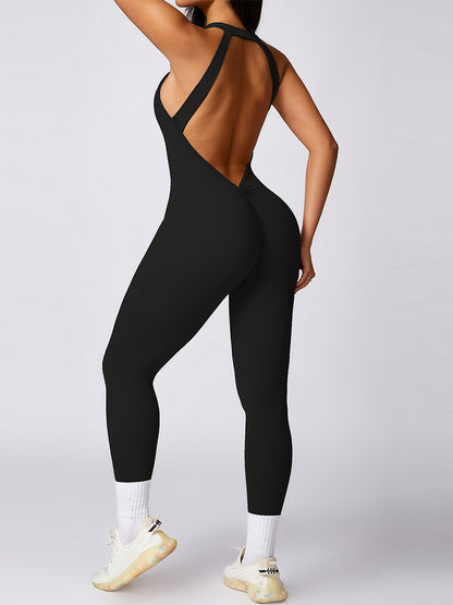 Sexy Backless Scrunch Bum Jumpsuit