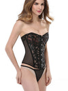 PU Hollow Out Net Roman-knot Breathble Corset Shapewear