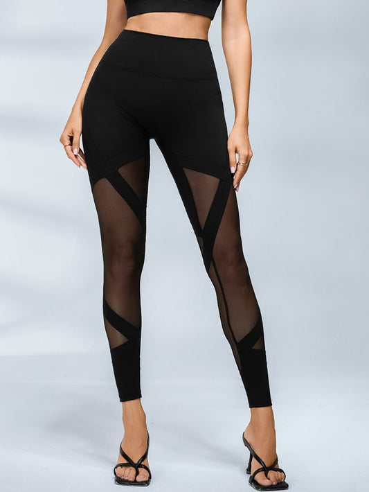ZASUWA Female Sexy Sheer Mesh Hip-lift Leggings