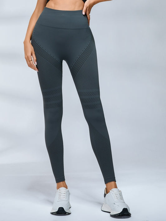 ZASUWA Female Stripes High-waisted Yoga Leggings