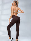 ZASUWA Female Scrunch Bum Deep V Back Leggings