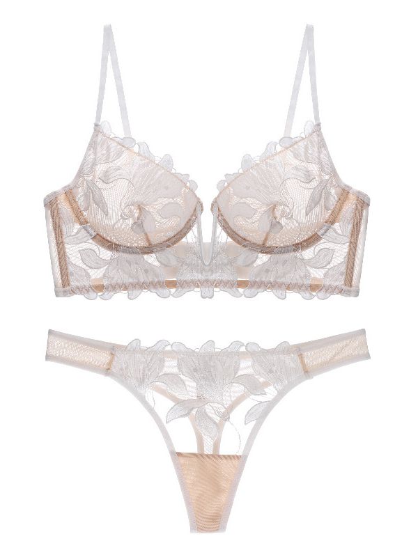 Lily Embroidered Mesh Panties