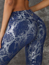 High Waist Bronzed Snakeskin Leggings