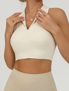 Sexy Contrast Color Hollow Out Solid Color Backless Quick Dry Tank