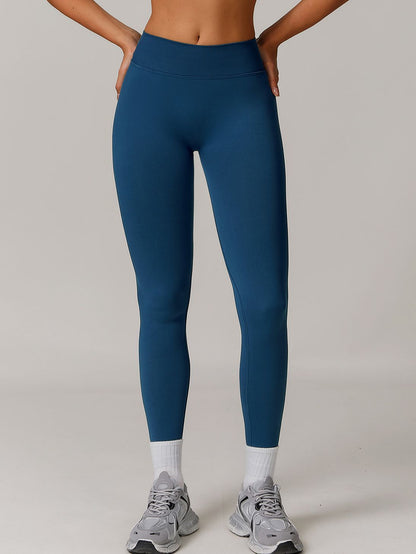 Seamless Solid Color Elastic Tight Push Up Design Leggings