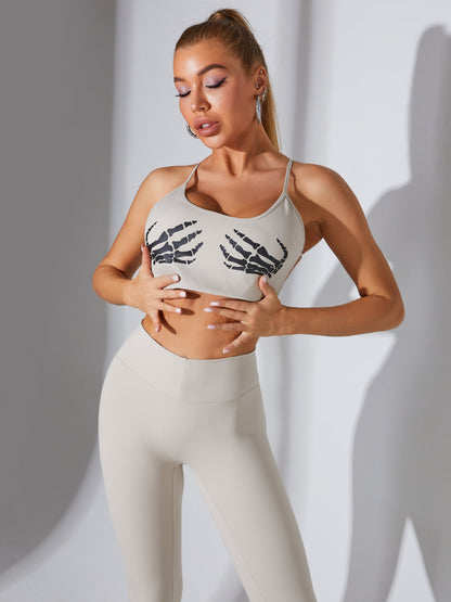 "Hand Bones" Print Scrunch Bum Leggings
