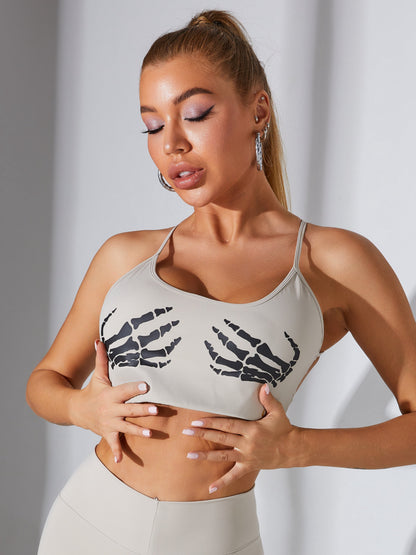 "Hand Bones" Print Scrunch Bum Leggings