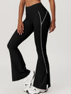 ZASUWA Female Flare Hip-lift High-waisted Split Pants