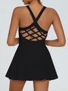 ZASUWA Female Cross Back Quick Dry Tennis Dress