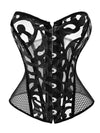 PU Hollow Out Net Roman-knot Breathble Corset Shapewear