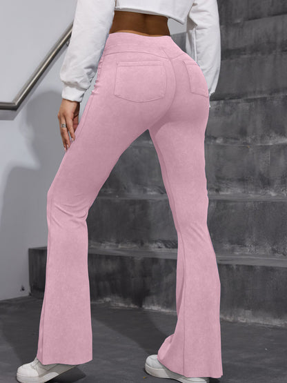 Hip-Lift-Denim-elastische enge Schlaghose