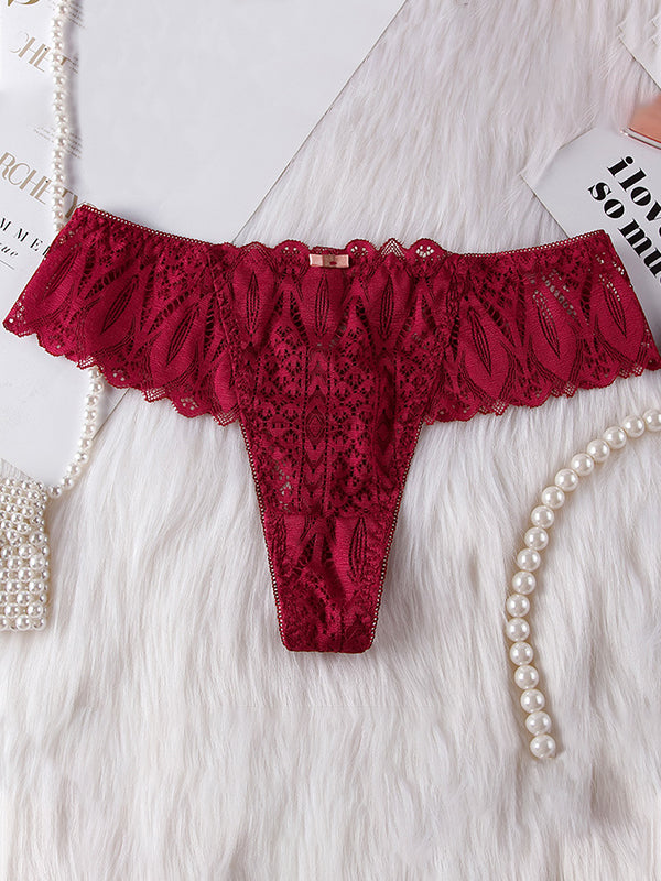 Damen Roman-Knot-Spitzen-T-Back-Höschen