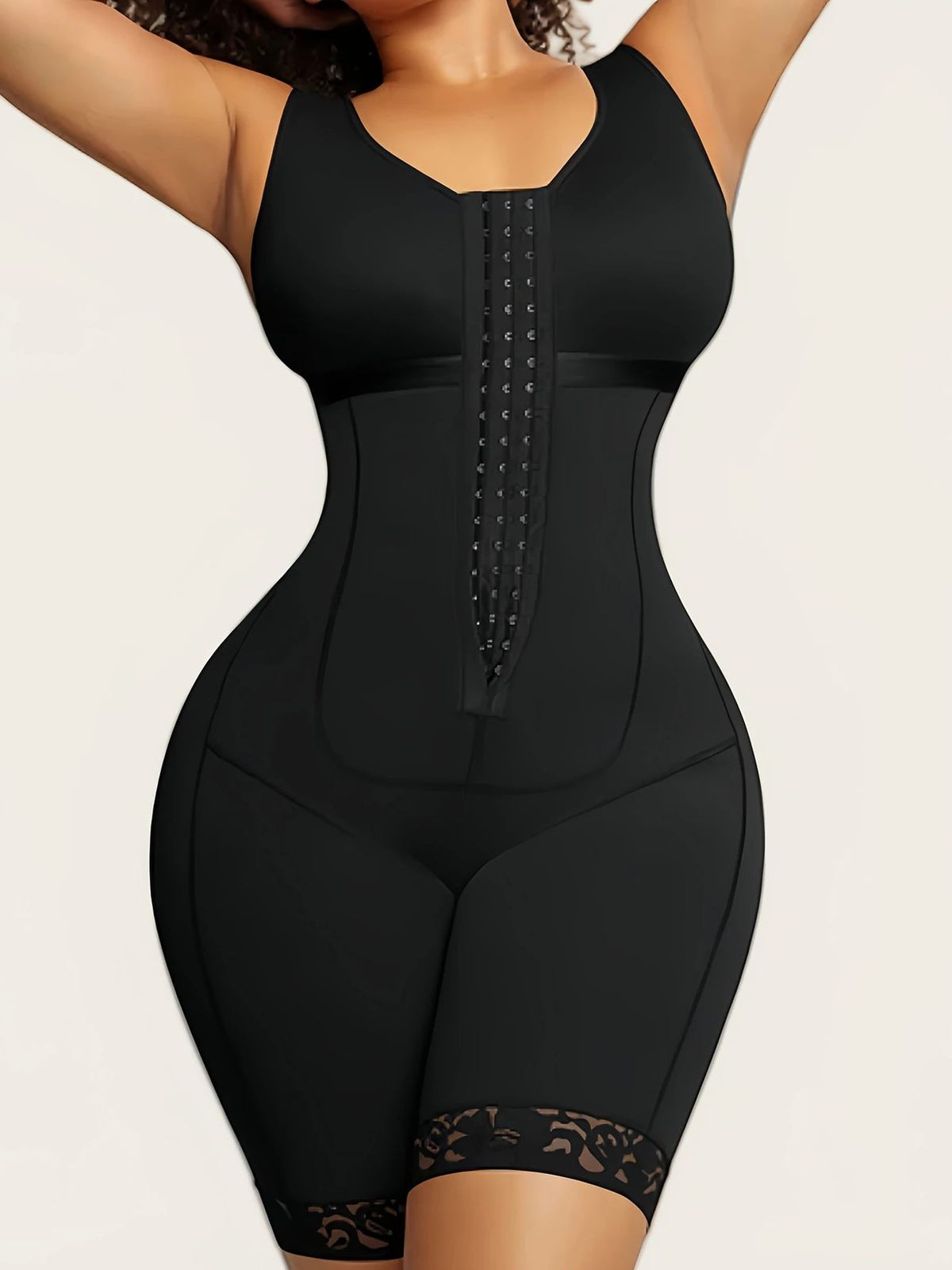 Lace U Collar Push Up Design Corset Shapewear