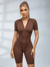 Sexy Backless Zipper Scrunch Bum Romper