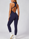 Zipper Cutout Scrunch Bum Jumpsuit