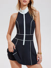 Zipper Stripe Tennis Dress