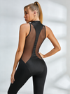 Unique Mesh Zipper Jumpsuit