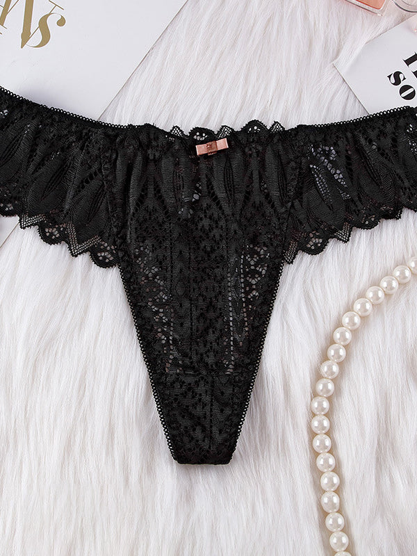 Damen Roman-Knot-Spitzen-T-Back-Höschen