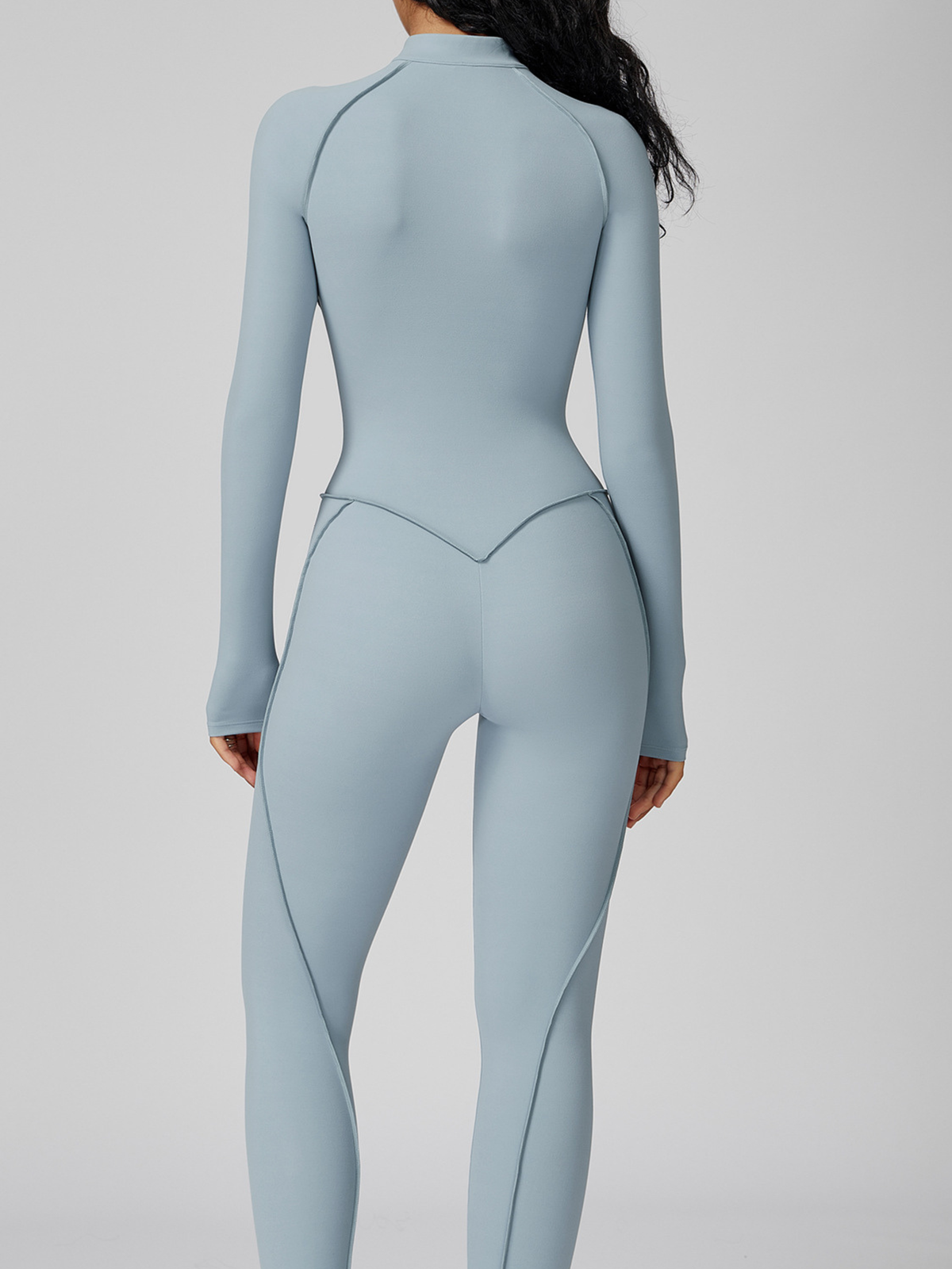 Sexy Zipper Stitch Performance Jumpsuit