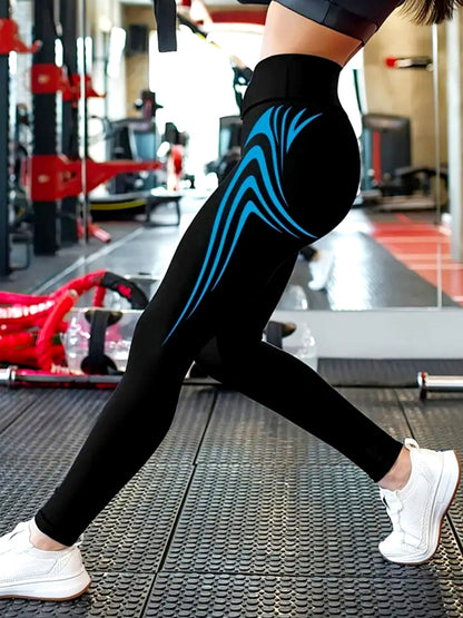 Leggings mit Kontrastfarben-Print