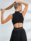 Zipper Backless Tennis Dress