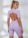 Sexy Backless Zipper Scrunch Bum Romper