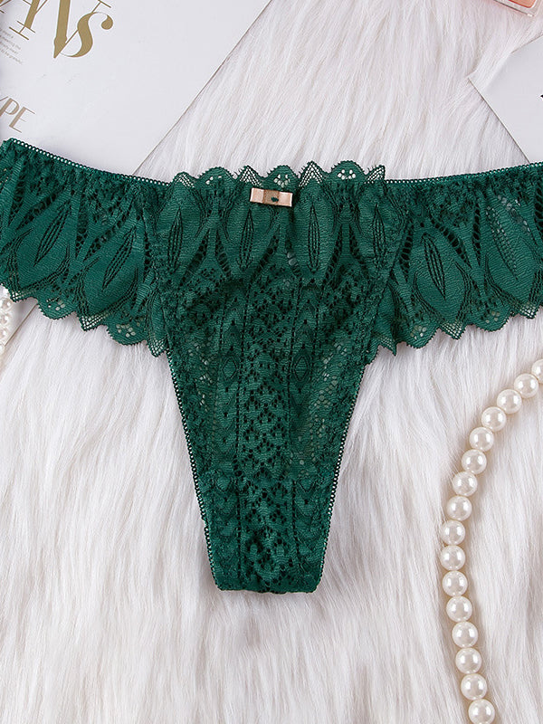 Damen Roman-Knot-Spitzen-T-Back-Höschen