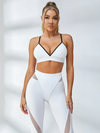 🖤ZASUWA Female Mesh Cross Back Short Tracksuit