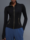 ZASUWA Female Sexy Zipper Pocket Thumbhole Jacket