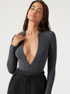 ZASUWA Female Zipper Long Sleeves Bodysuit