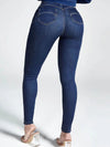 ZASUWA Female Sexy Denim Elastic Tight Pocket Cargo Leggings