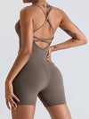 ZASUWA Female Sexy Cross Back Hip-lift Romper
