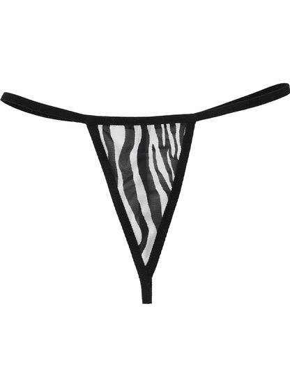 Lace Print T-back Panties