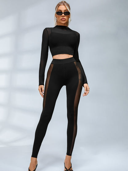 Sexy Sheer Mesh Seamless Leggings