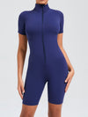 ZASUWA Female Zipper Stand Collar Romper
