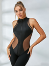 Unique Mesh Zipper Jumpsuit