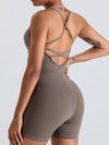 ZASUWA Female Sexy Cross Back Hip-lift Romper