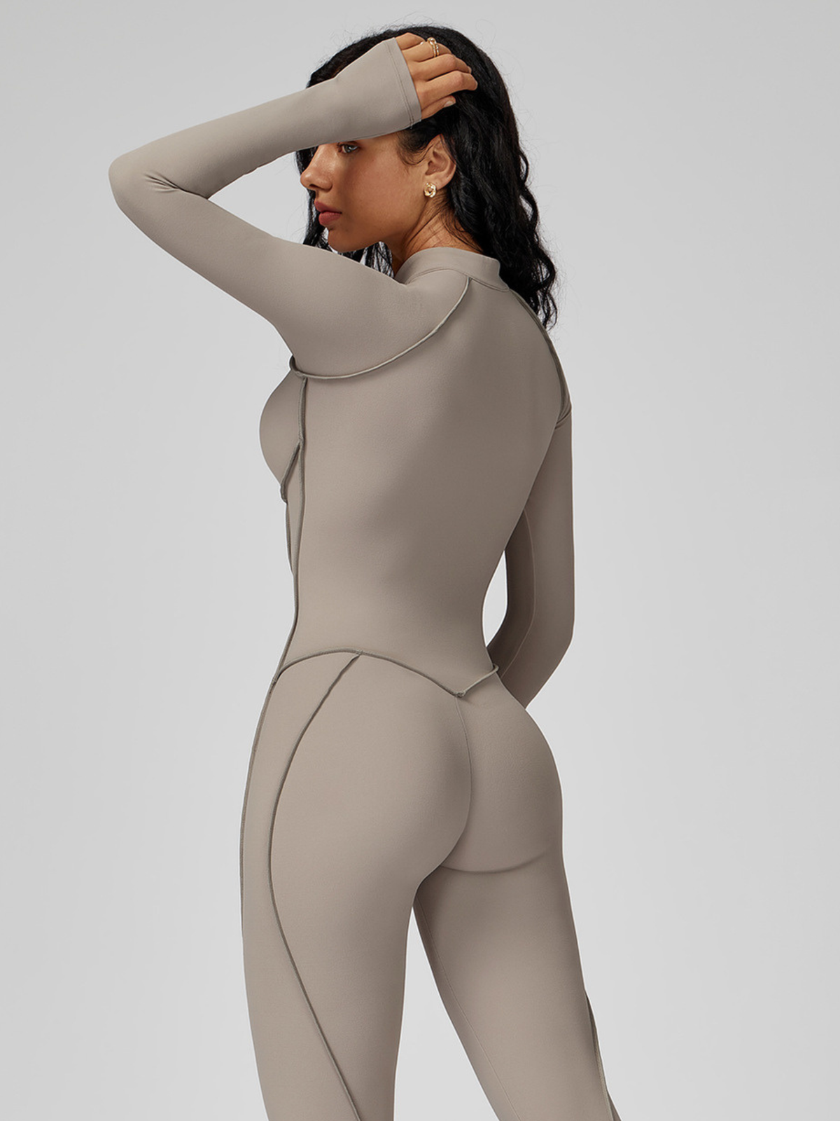 Sexy Zipper Stitch Performance Jumpsuit