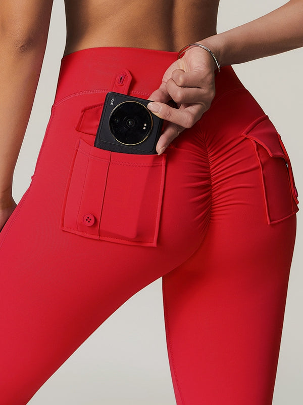 Cargo-Leggings mit Tasche und Scrunch-Po