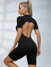 Sexy Backless Zipper Scrunch Bum Romper